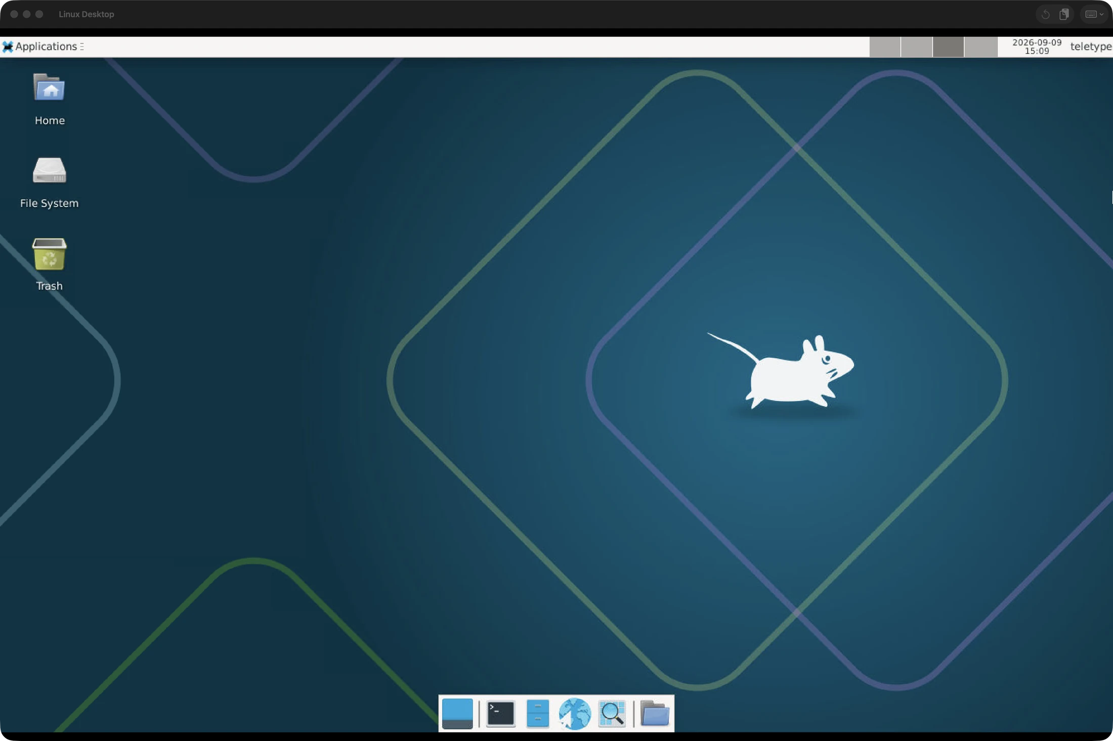 Teletype for Mac displaying a remote Linux XFCE desktop over VNC