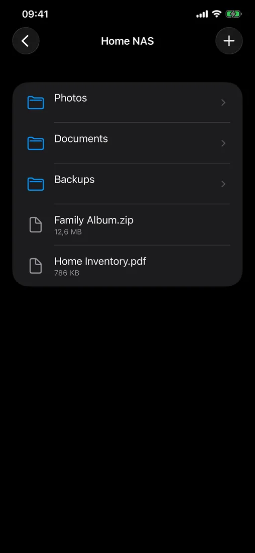 SFTP server and NAS file browser in Teletype on iPhone